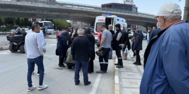 Yola dökülen toprakta kayan motosikletin sürücüsü yaralandı