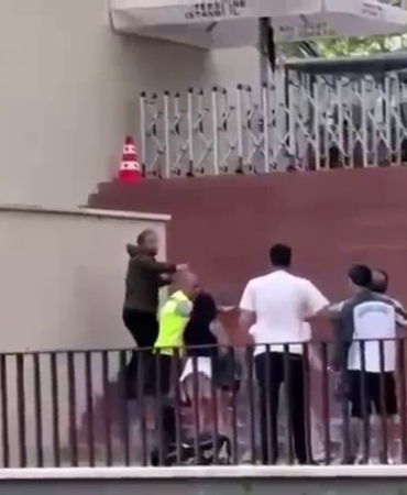 Torreira’ya saldırının ardından yaşanan kargaşa kamerada