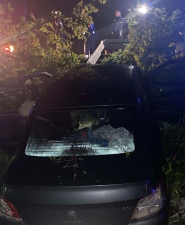 İnegöl’de otomobil tarlaya uçtu: 4 yaralı