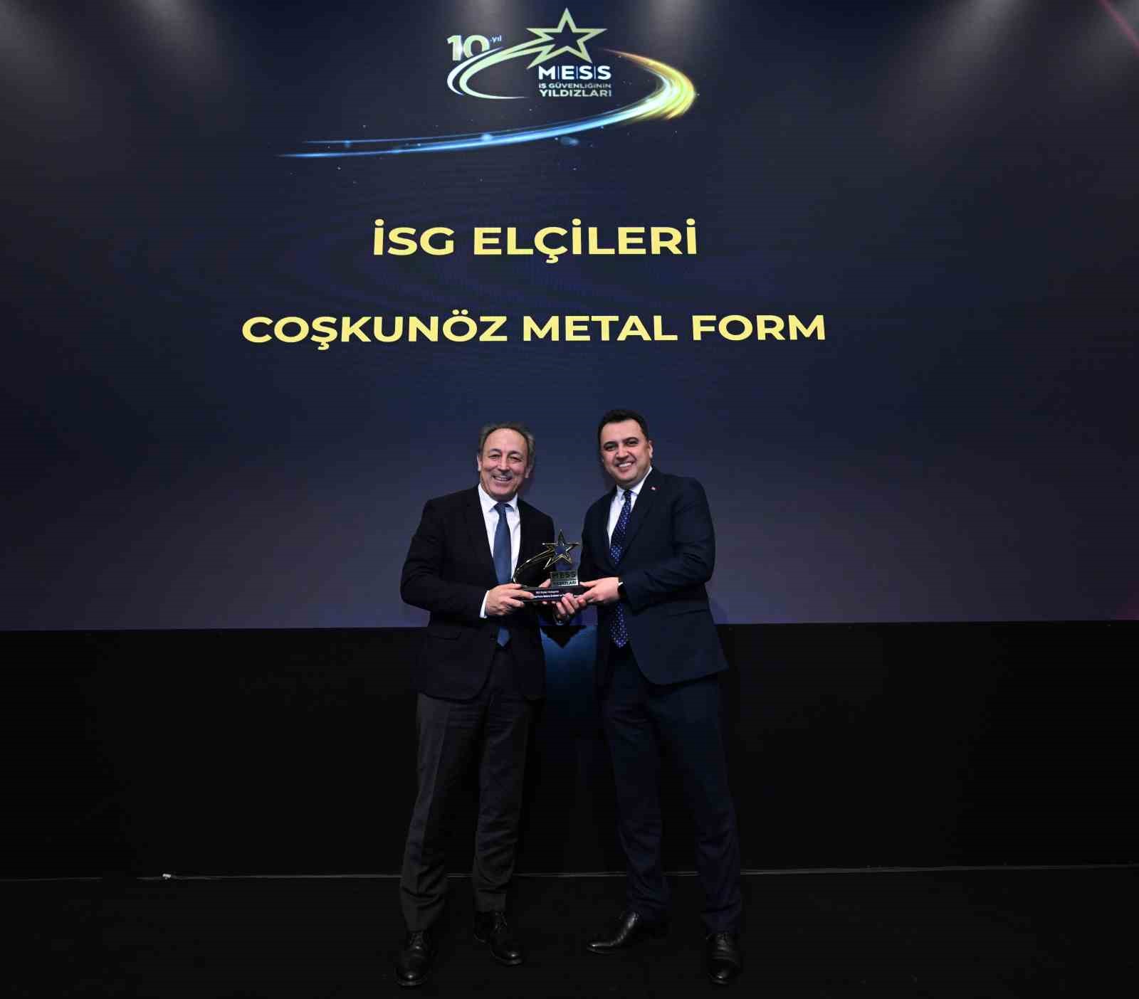 Coşkunöz Metal Form, İSG Elçileri Kategorisinde ödül aldı