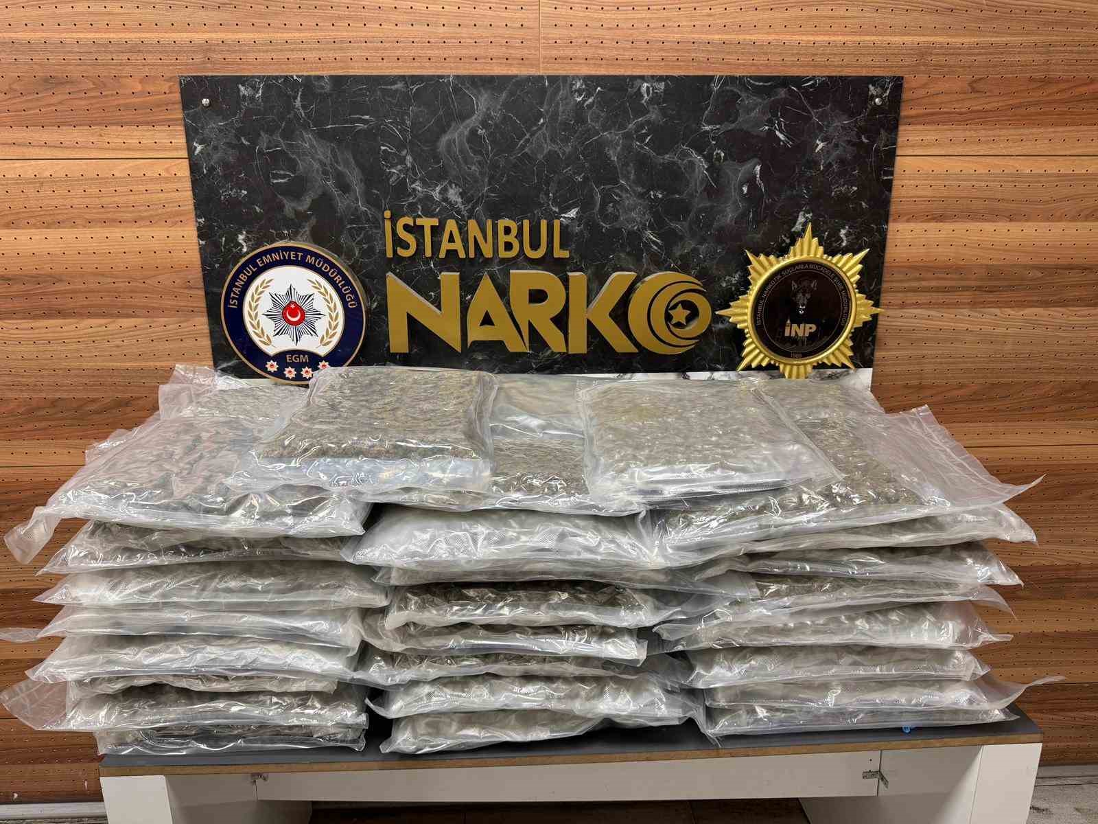 İstanbul’da uyuşturucu operasyonu: 58 kilo gram skunk ele geçirildi
