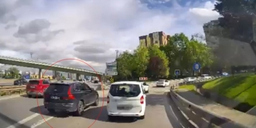 Ataşehir’de taralı alandan kaynak kamerada: Hem kural ihlali yaptı hem de diğer sürücü ile tartıştı