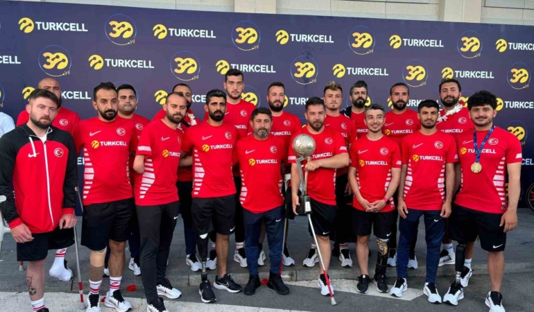 Avrupa şampiyonu Ampute Milli Futbol Takımı, yurda döndü
