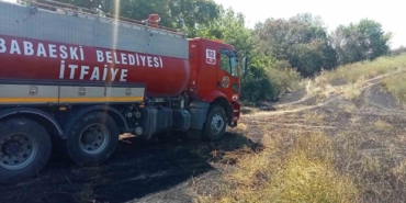 Babaeski’de 50 dönüm buğday tarlası yandı