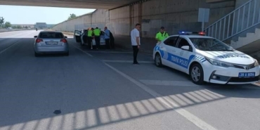 Babaeski’de emniyet ve jandarmadan ortak radar denetimi