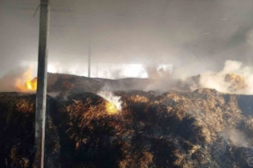 Babaeski’de samanlık yangını