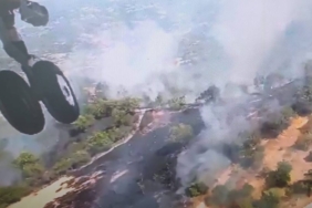 Balıkesir’de arazide başlayan yangın ormanlık alana sıçradı