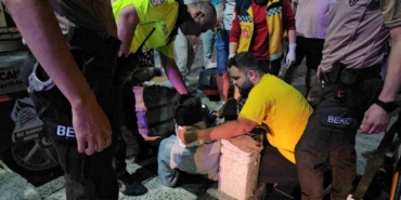 Bandırma’da motosiklet kazası kamerada