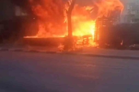 Baraka alevlere teslim oldu