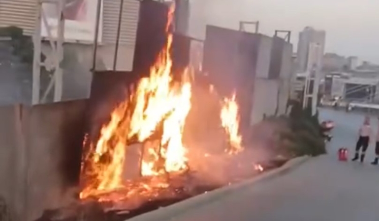 Başakşehir’de Mall of İstanbul AVM’nin otoparkında korkutan yangın