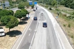 Bayram tatili dönüşü 24 araç ve sürücüsü dron denetimlerinden kaçamadı