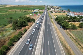 Bayram trafiği dron kamerasında: İstanbul-Tekirdağ yolunda büyük yoğunluk