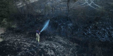 Bigadiç’te yanan alanlar havadan böyle görüntülendi