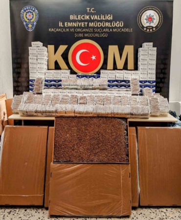 Bilecik’te kaçak tütün operasyonunda 80 bin adet dolu makaron ele geçirildi