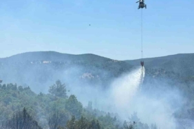 Bilecik’teki orman yangınına hem havadan hem karadan müdahale edildi