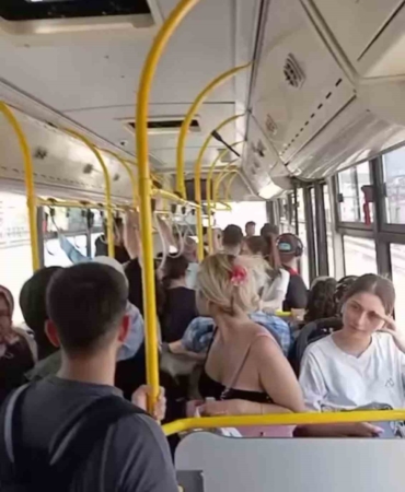 Bursa’da halk otobüsünde klima tartışması