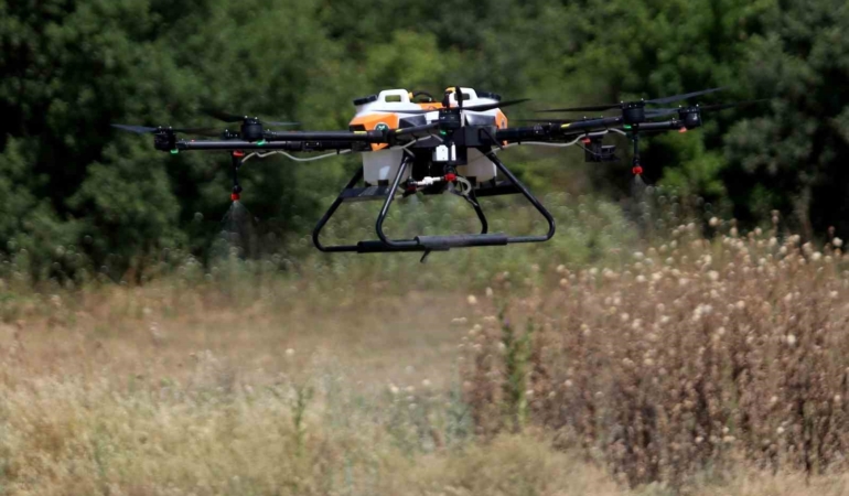 Bursa’da haşerelere karşı dronlu mücadele