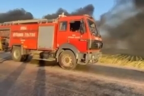 Bursa’da kamyonet alev alev yandı