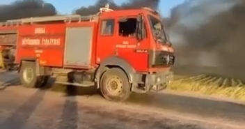 Bursa’da kamyonet alev alev yandı