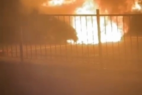 Bursa’da lüks otomobil alev alev yandı