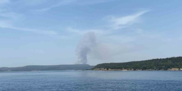 Çanakkale’de orman yangınına havadan ve karadan müdahale ediliyor