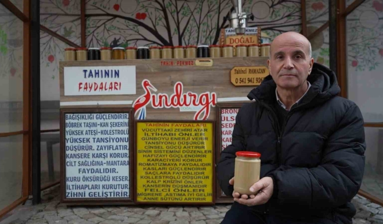 Doğal şehrin susamları tahine dönüşüyor