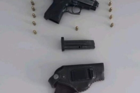 Dur ihtarına uymayan şüpheli ruhsatsız tabanca ile yakalandı