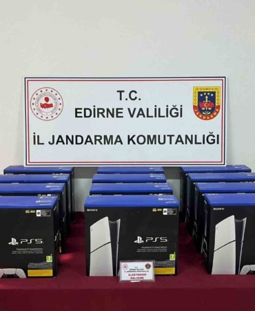 Edirne’de 300 bin TL değerinde oyun konsolları ele geçirildi