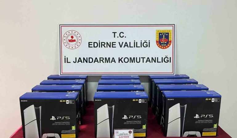 Edirne’de 300 bin TL değerinde oyun konsolları ele geçirildi