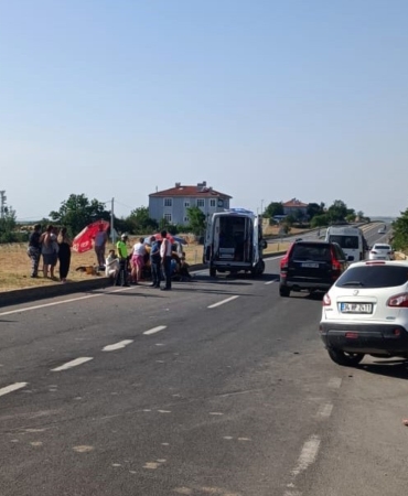 Edirne’de ticari taksi ile otomobil çarpıştı: 6 yaralı