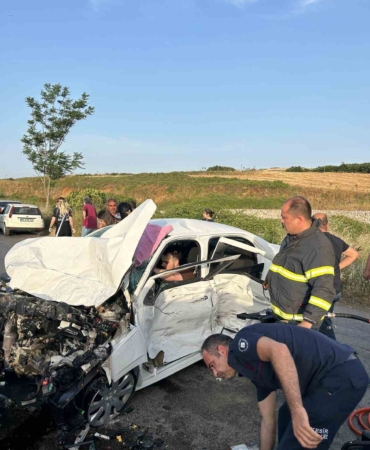 Erdek Tatlısu kavşağında kaza: 1 yaralı