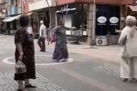 Eski eşinin kaçtığını düşündüğü kadının dükkanını taşladı