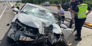 Gönen’de tek taraflı trafik kazası: 1 yaralı