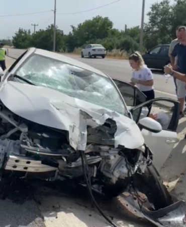 Gönen’de tek taraflı trafik kazası: 1 yaralı