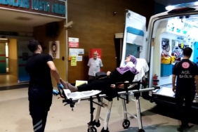 İki kişinin yaralandığı kaza kamerada