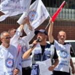 İkitelli Organize Sanayi Bölgesi’nde Akort işçileri için basın açıklaması