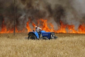 İl Tarım ve Orman Müdürlüğü’nden biçerdöverlere yangın tüpü bulundurun uyarısı