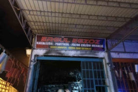 İş yerinde çıkan yangın büyümeden söndürüldü