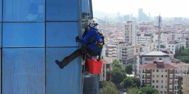 İstanbul’un örümcek adamları havadan görüntülendi