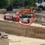 İstinat duvarı iş makinasının üzerine devrildi, sıkışan operatör kurtarıldı