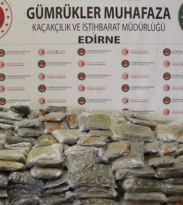 Kapıkule’de 635 kilo esrar ele geçirildi