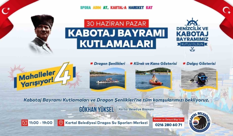 Kartal Belediyesi’nden ‘Kabotaj Bayramı’nın ruhuna yakışır kutlama