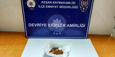 Keşan’da uyuşturucu ile yakalanan 3 şüpheli gözaltına alındı