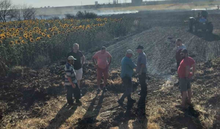 Kırklareli’nde 100 balya saman kül oldu