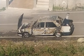 Kocaeli’de park halindeki araçta yangın