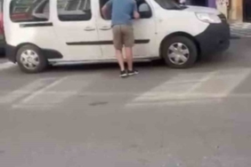 Kurbanlık danayı arka koltukta getirdi