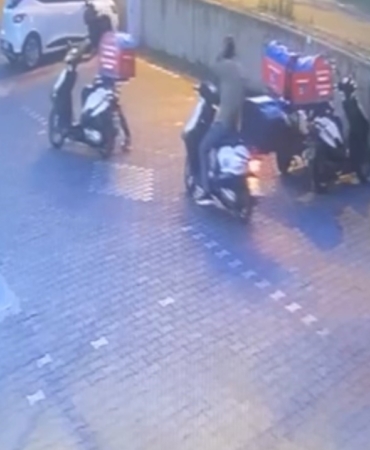 Motosiklet faresini 200 güvenlik kamerasını inceleyerek yakaladılar