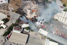 Palet fabrikasında çıkan yangın kontrol altına alındı