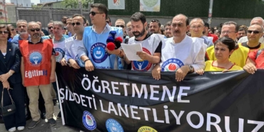 Sendikalar Ümraniye’deki öğretmene saldırıyı protesto etti