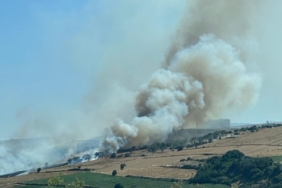 Tekirdağ’da alev alev yanan buğday tarlası küle döndü